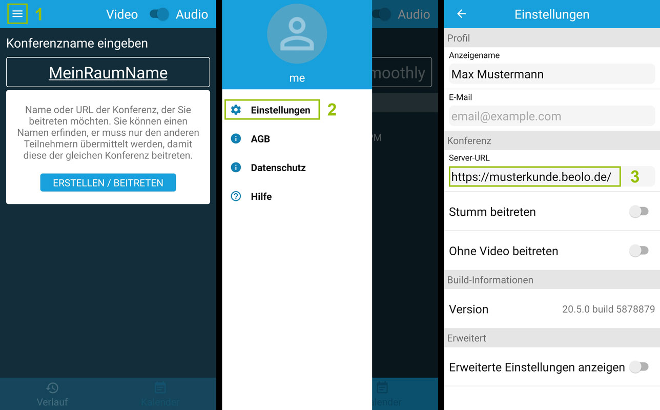 Jitsi Meet App Nutzung